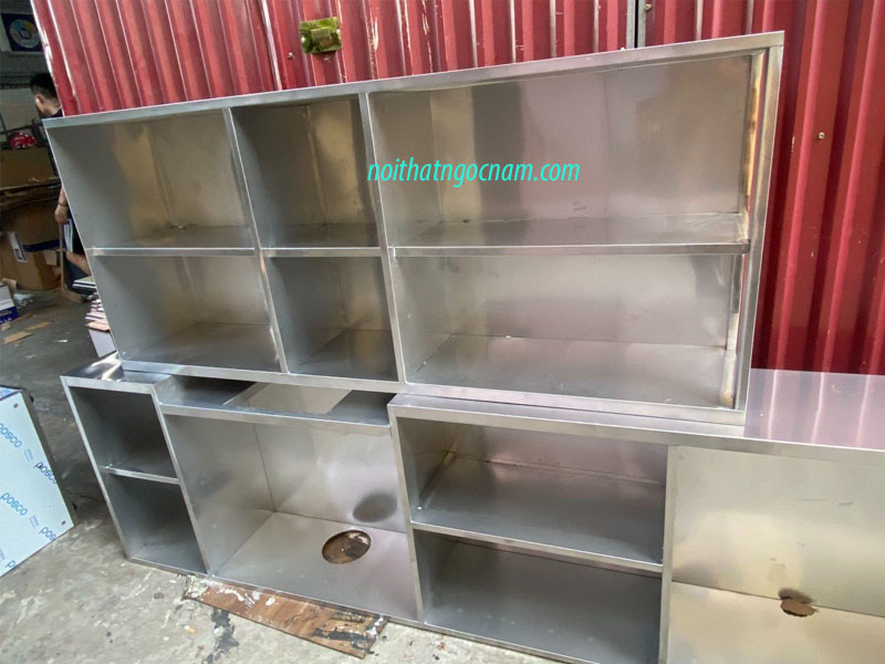 Cấu tạo của thùng tủ bếp 1 lớp hàng thông dụng thường được thấy ngoài thị trường